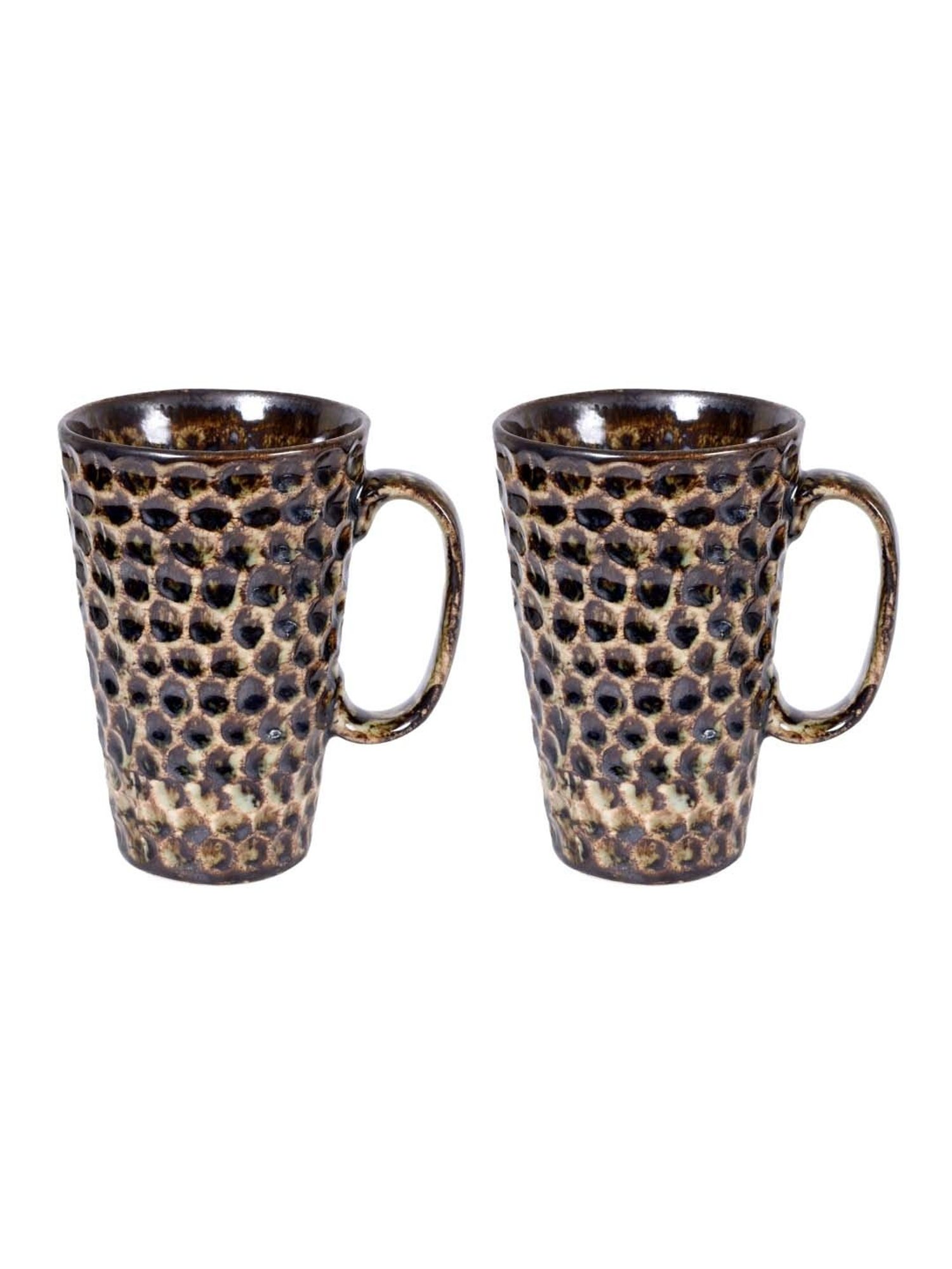 Unravel India Black & Gold Ceramic Studio Mug - Set of 2