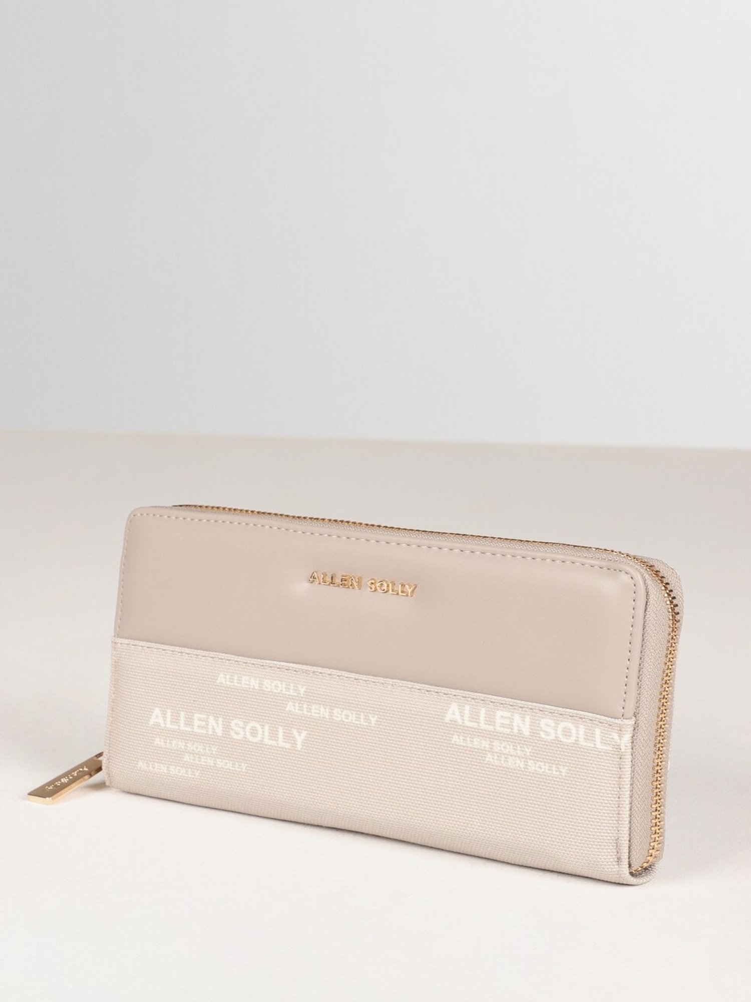 Allen Solly Grey Printed Zip Around Wallet for women