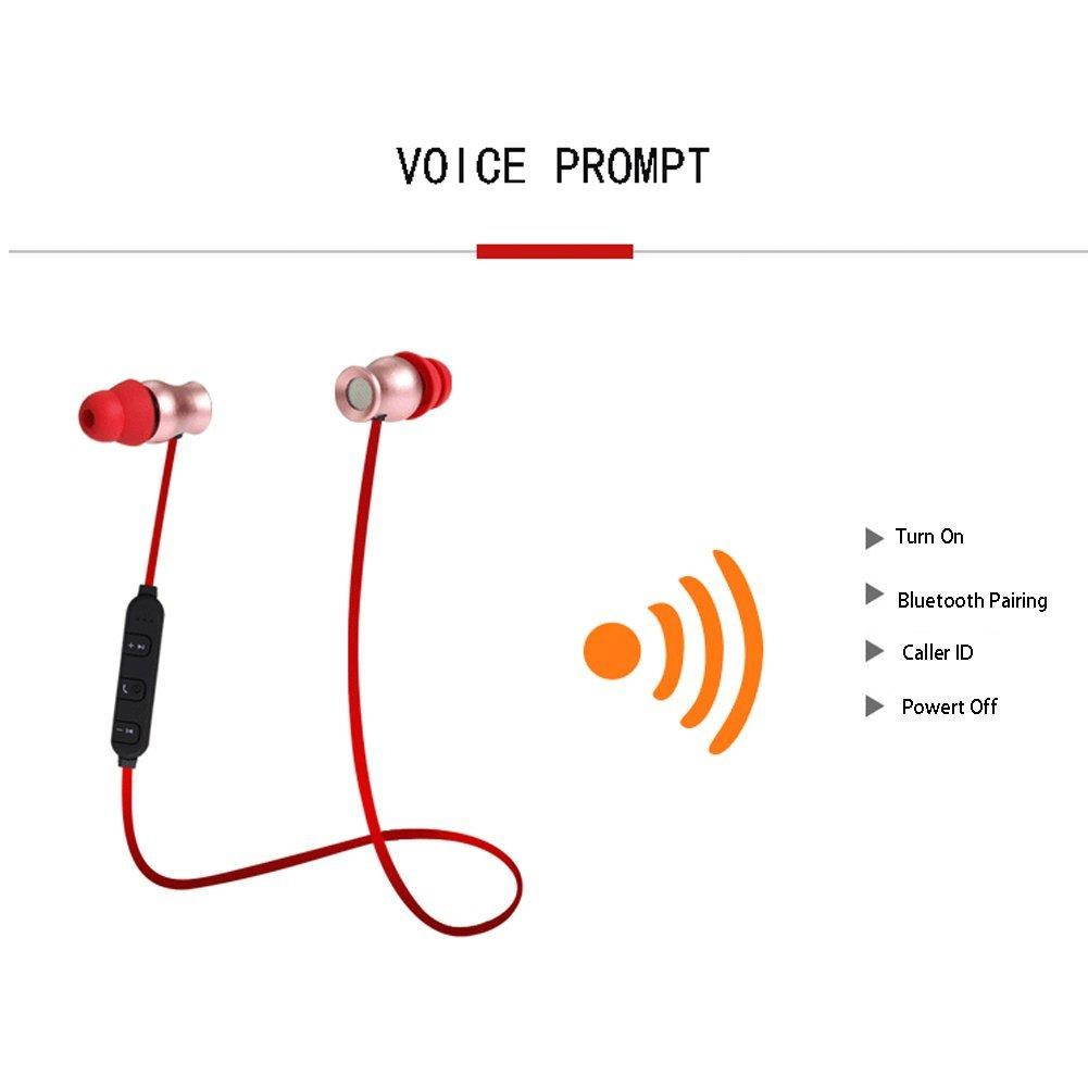 EIGIIS Wireless Bluetooth Headsets Sports Earphones Stereo Headphones With Magnet Attraction Noise Reducing