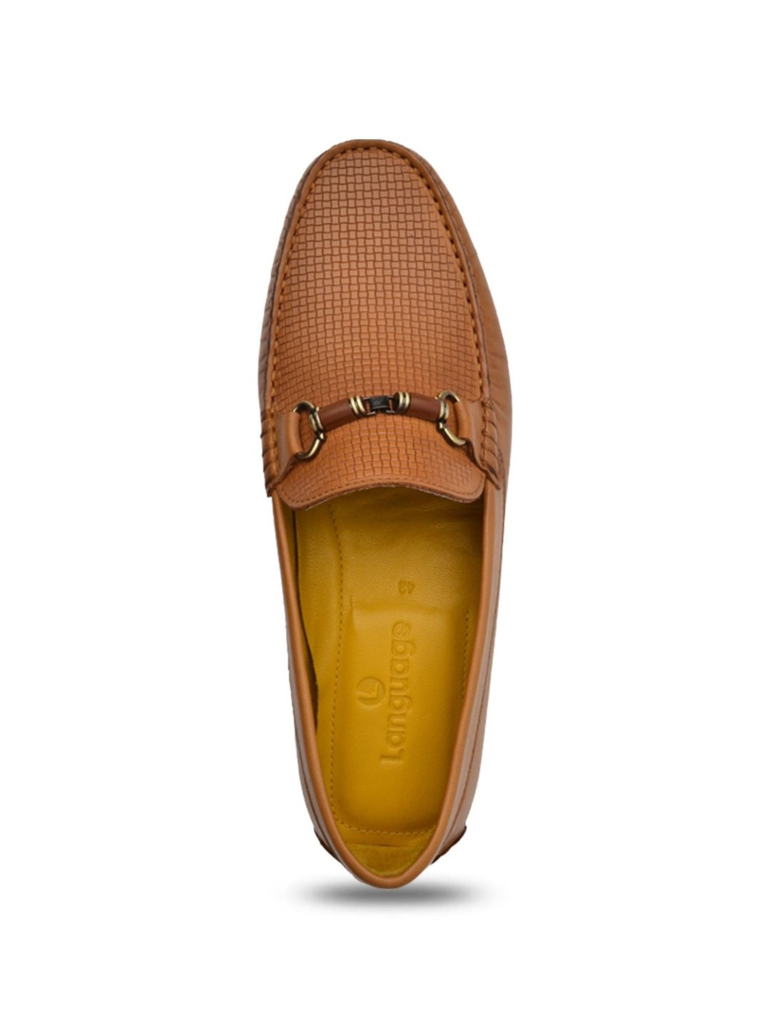 Language Shoes Men's Jason Driver Tan Loafers