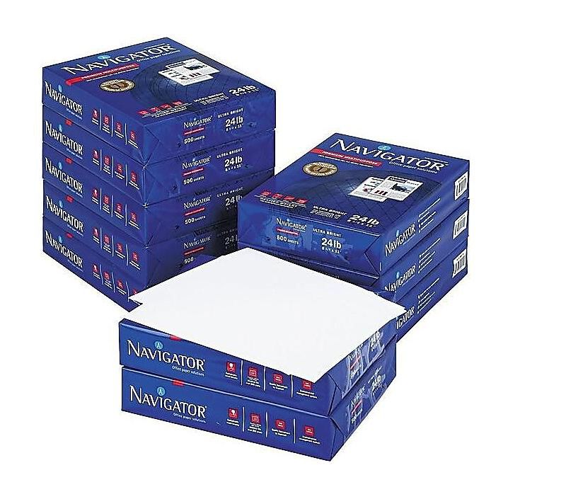Navigator Premium Multipurpose Paper 99 Brightness 24lb 8-1/2 x 11 White 5000/Carton NMP1124