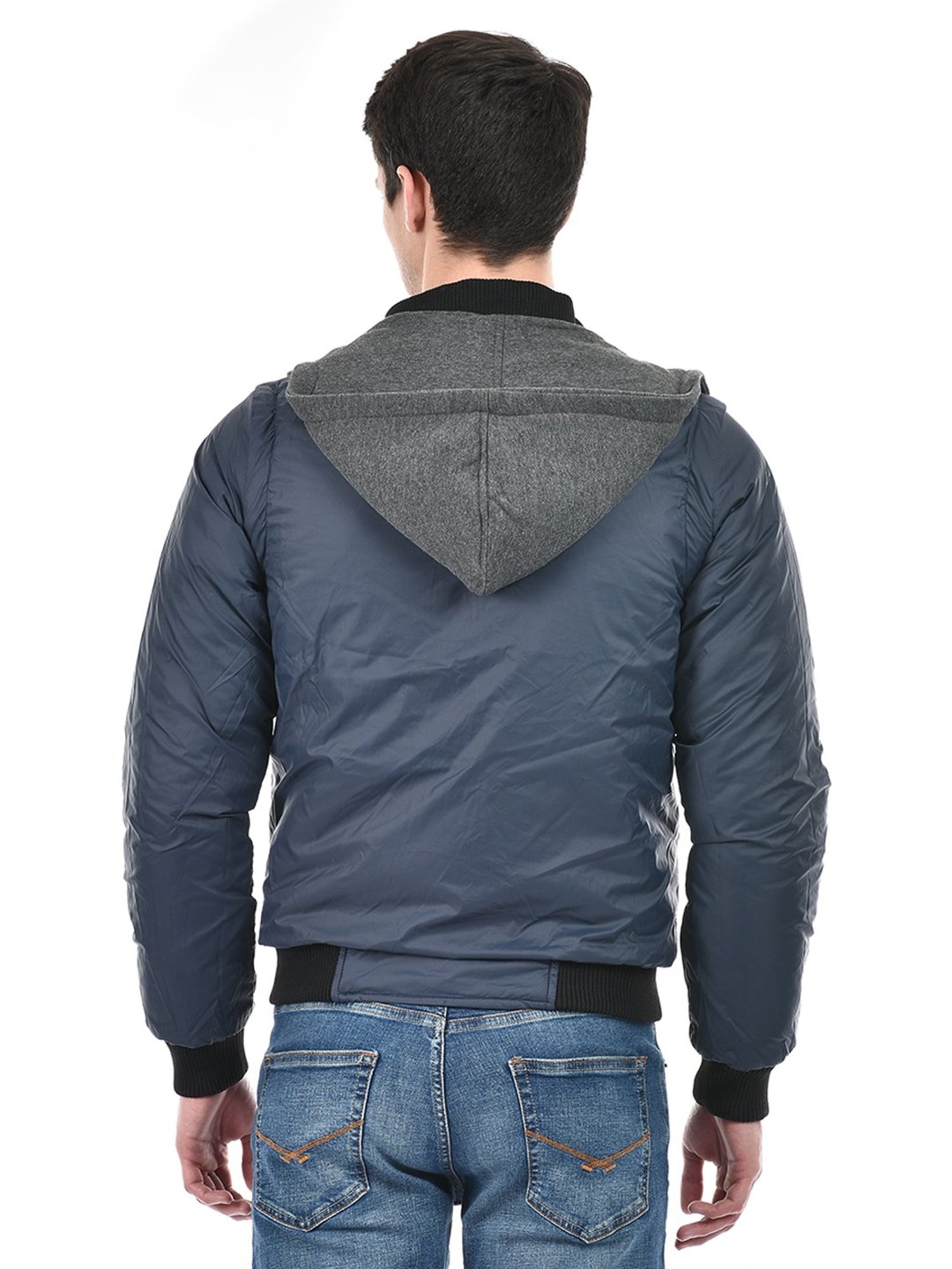 Lawman Pg3 Navy & Brown Regular Fit Reversible Jacket