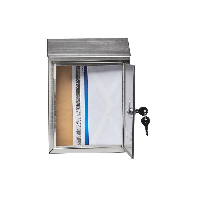 Gibraltar Mailboxes Ashley Wall Mount Mailbox Stainless Steel