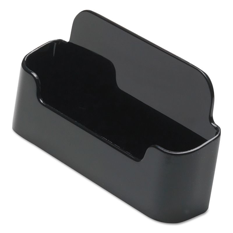 Deflecto Recycled Business Card Holder Holds 50 2 x 3 1/2 Cards Black 90104