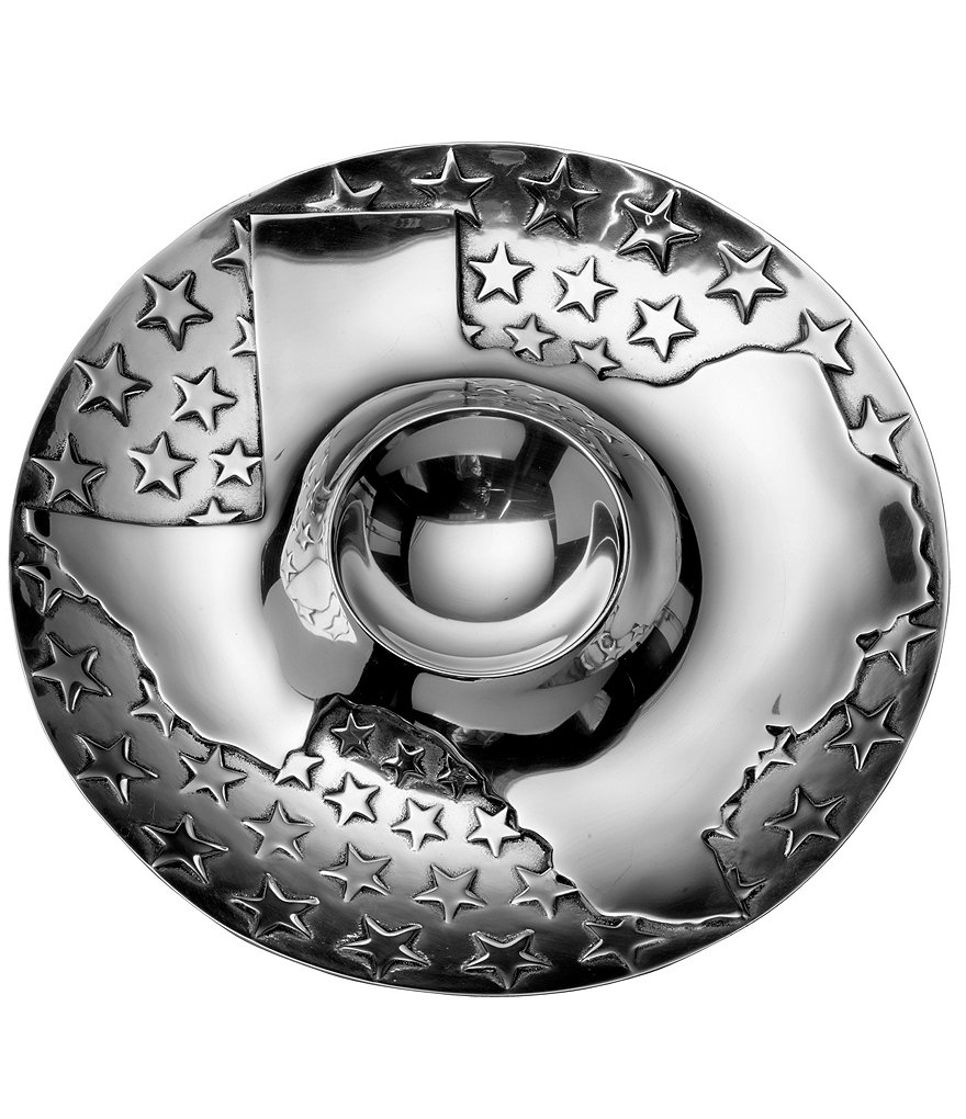 Wilton Armetale Texas Stars Chip & Dip Tray