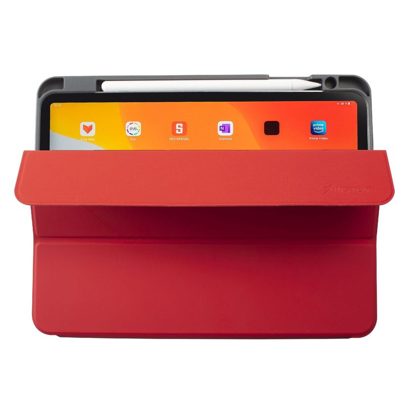 Insten - Soft TPU Tablet Case For iPad Pro 12.9" 2020, Multifold Stand, Magnetic Cover Auto Sleep/Wake, Pencil Charging, Red