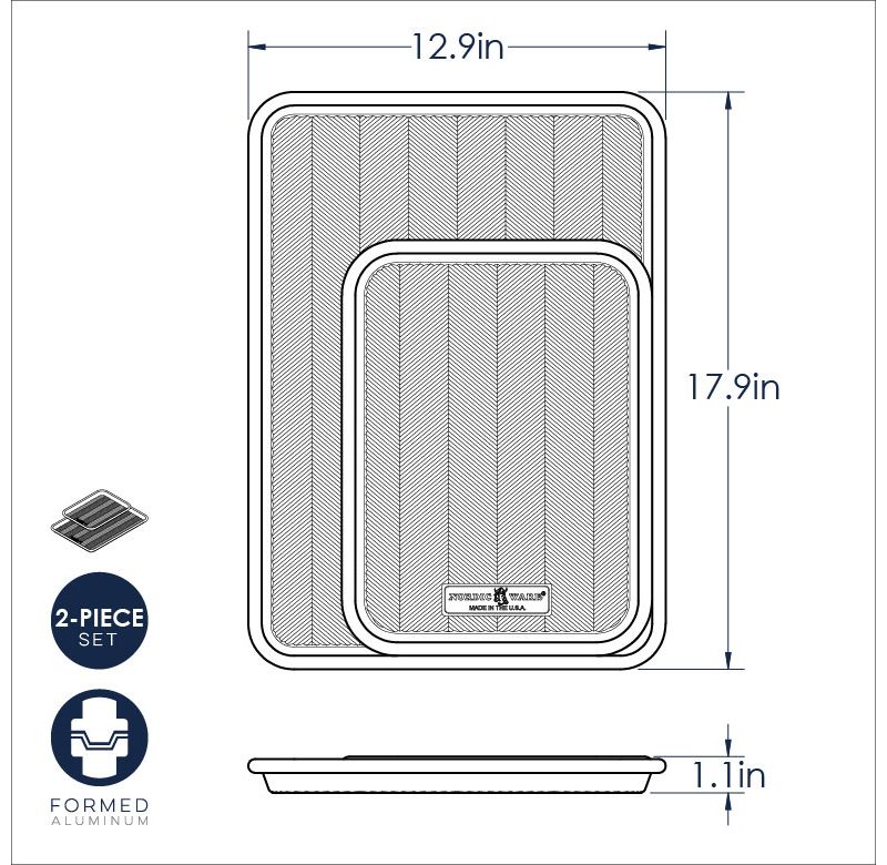 Nordic Ware Prism 2 pc Set Quarter and Half Sheet