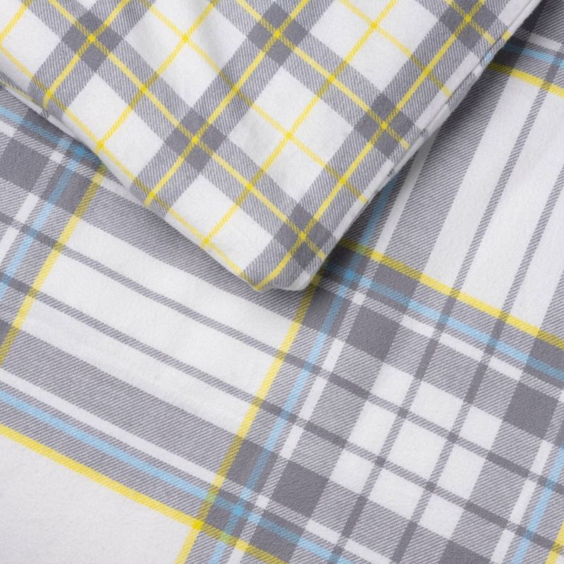 Queen Merrick Printed Flannel Duvet Cover Set - Martha Stewart