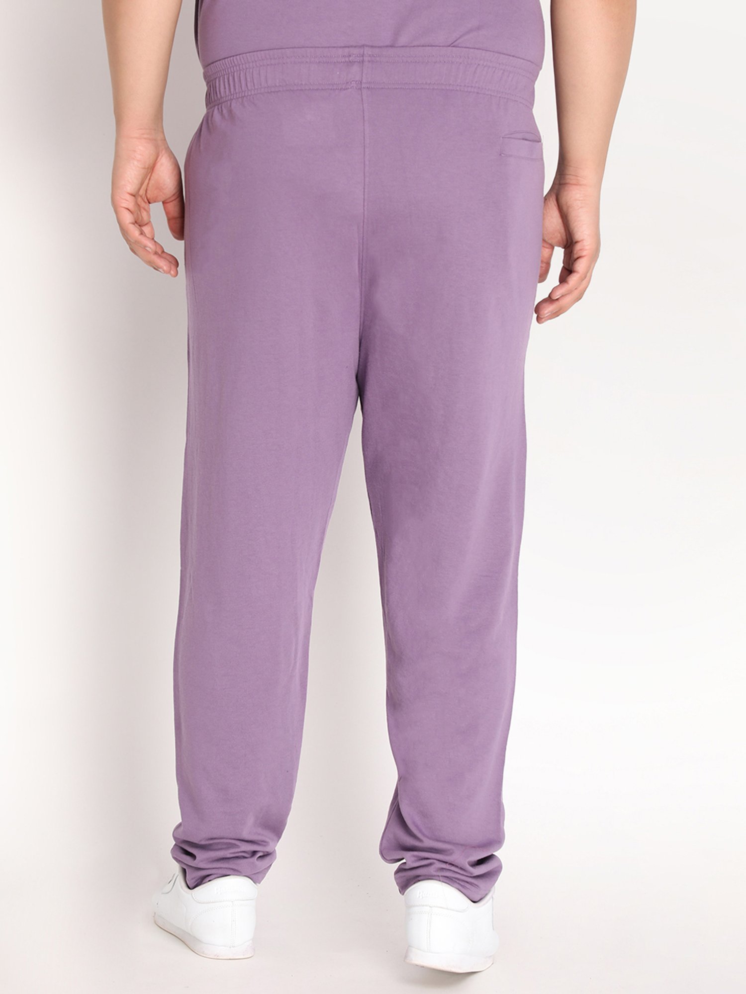 Chkokko Purple Cotton Relaxed Fit Trackpants