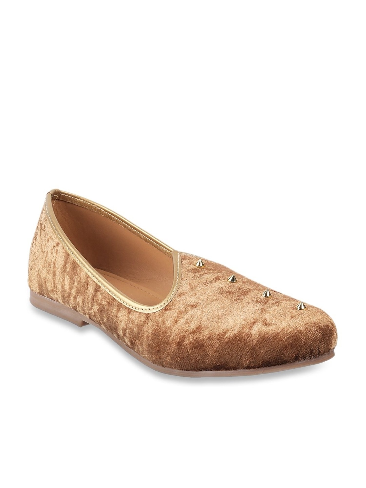 Mochi Men's Brown Ethnic Juttis