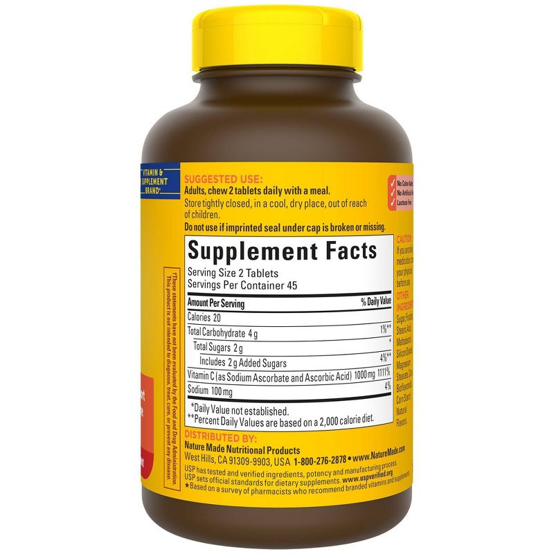 Nature Made Chewable C 1000mg Tablets - 90ct