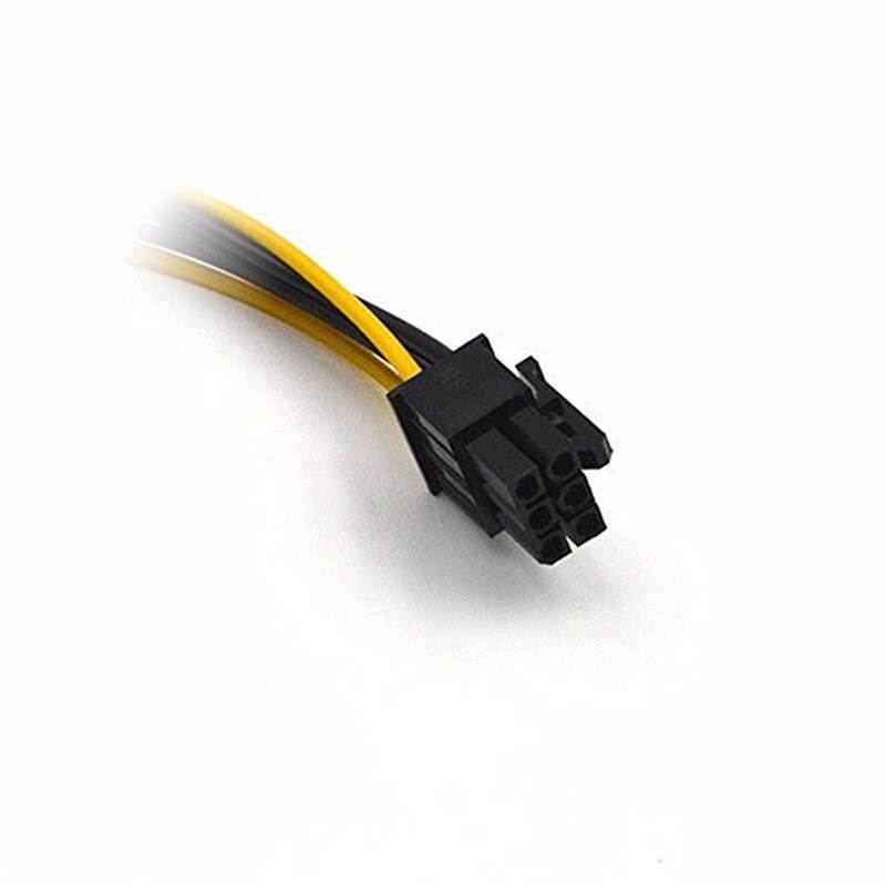 10pcs 6 inch 2 x Molex 4 pin to 6-Pin PCI Express Video Card Pci-e ATX PSU Power Converter Cable - Molex to Pcie 6 pin Adapter