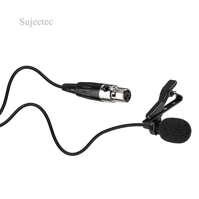 Lavalier Microphone 4 Pin Mini XLR Cardioid Clip on Lapel Mic for Shure Wireless Transmitter Bodypack