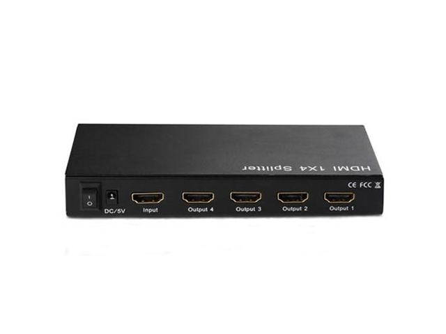 Cmple 4 Ports HDMI Powered Splitter 1x4 with Ultra HD 4K x 2K, 1080P & Full 3D support (One Input to Four Outputs)