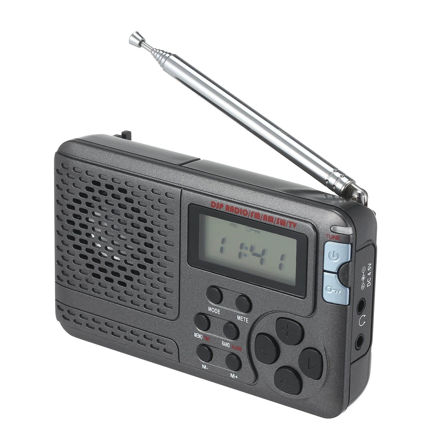 Portable Radio AM/FM/SW Pocket Radio with LCD Screen Multi-band Digital Stereo DSP Radio Receiver
