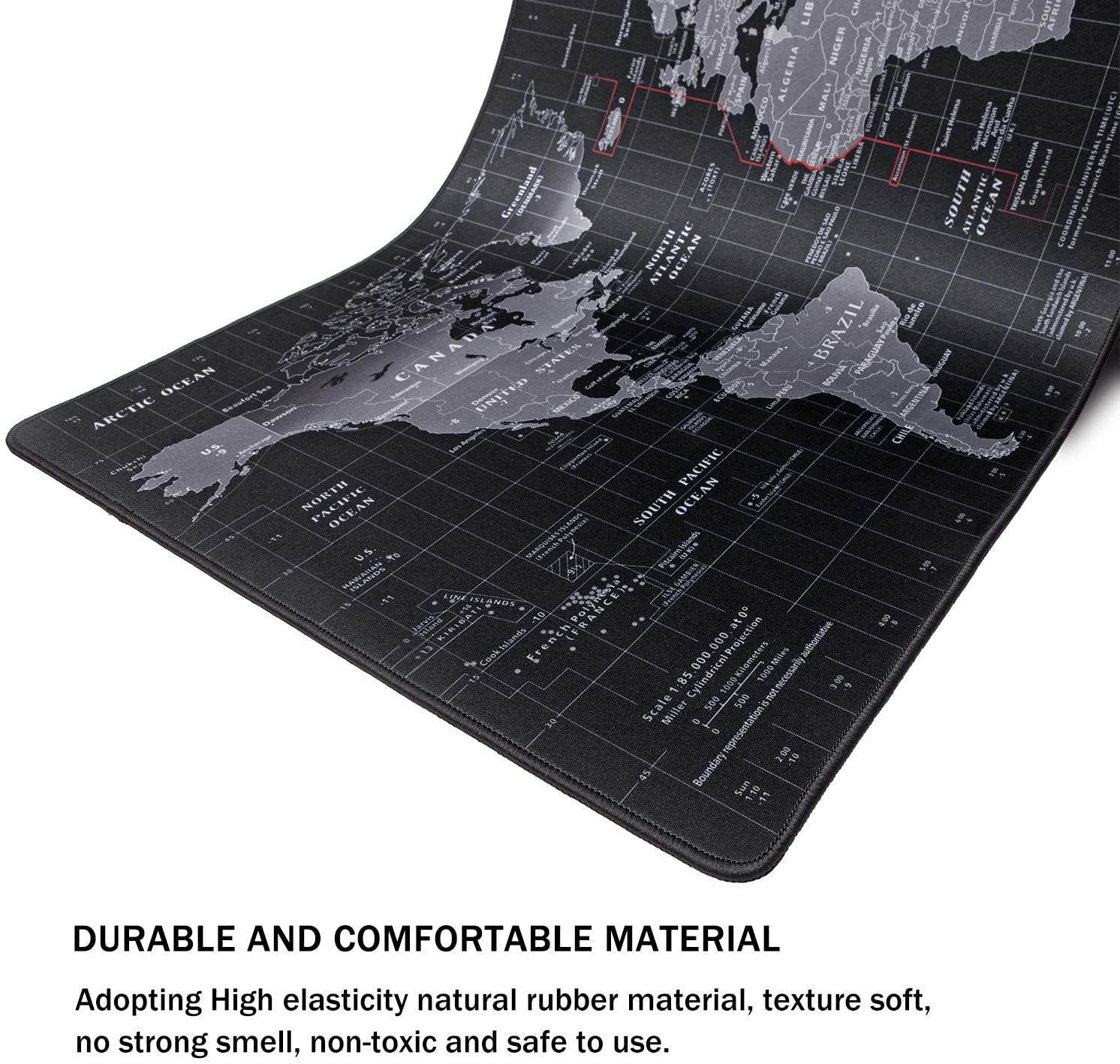 Gaming Mouse Pad Large Size 300*700MM Water-Resistant Extended Mouse Mat World Desk Mat Gaming Support for Computer, PC and Laptop