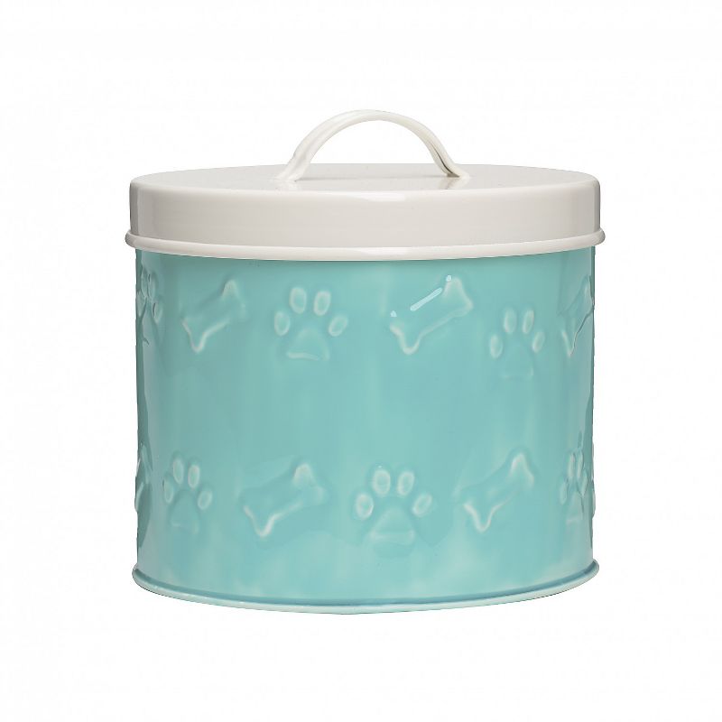 Amici Pet Marble Paw Glass Food Canister, 72oz