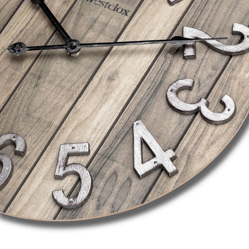 15.5" MDF with Raised Numbers Wall Clock - Westclox
