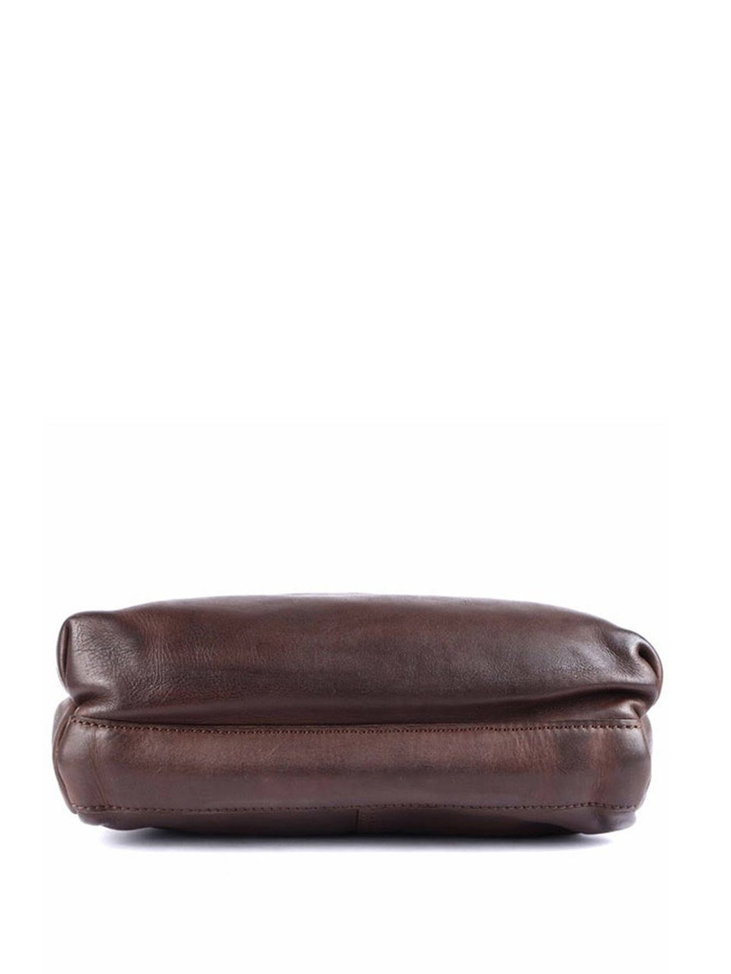 KOMPANERO Leo Dark Brown Leather Solid Cross Body Bag