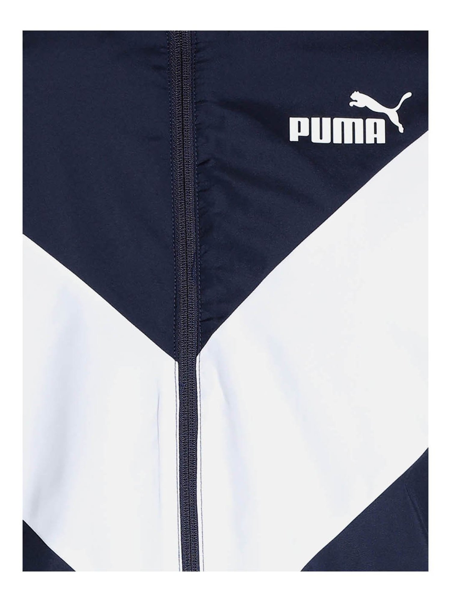 Puma Navy & White Colour-Block Tracksuit