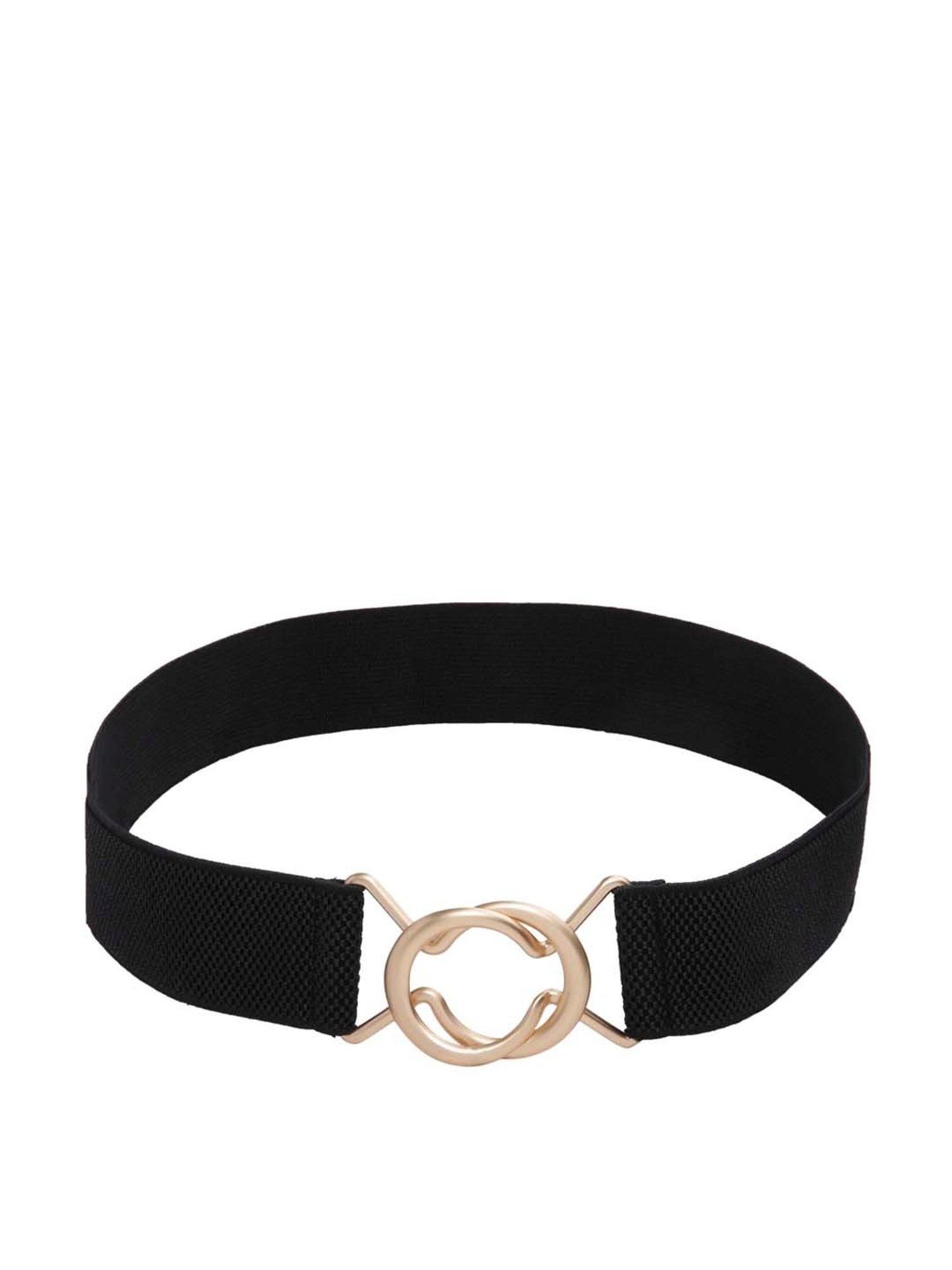 Crusset Black PU Waist Belt for Women