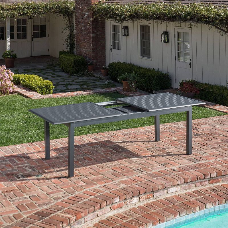 Dawson 7pc Aluminum Patio Dining Set with Extension Table - Hanover