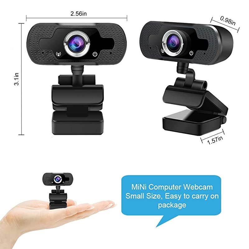 with Microphone 1080P,USB PC Streaming Computer Camera for Windows Mac Laptop Desktop,120&deg;Wide-Angle 30fps, Large Sensor Low Light for Video Calling Conferencing Gaming