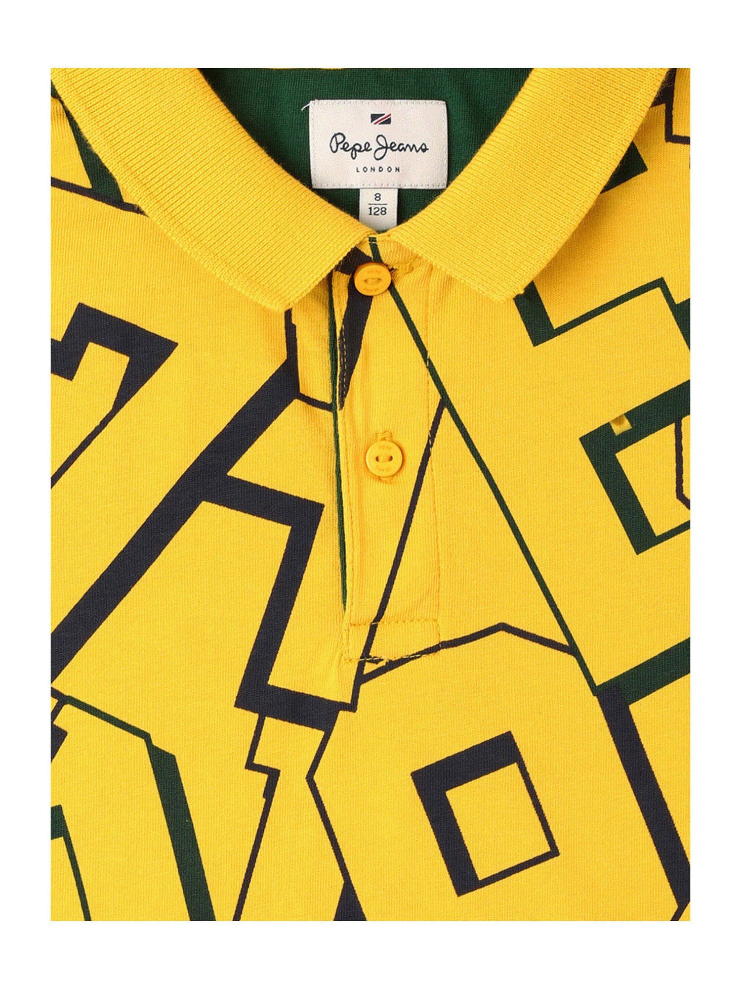 Pepe Jeans Kids Gold Printed Polo T-Shirt
