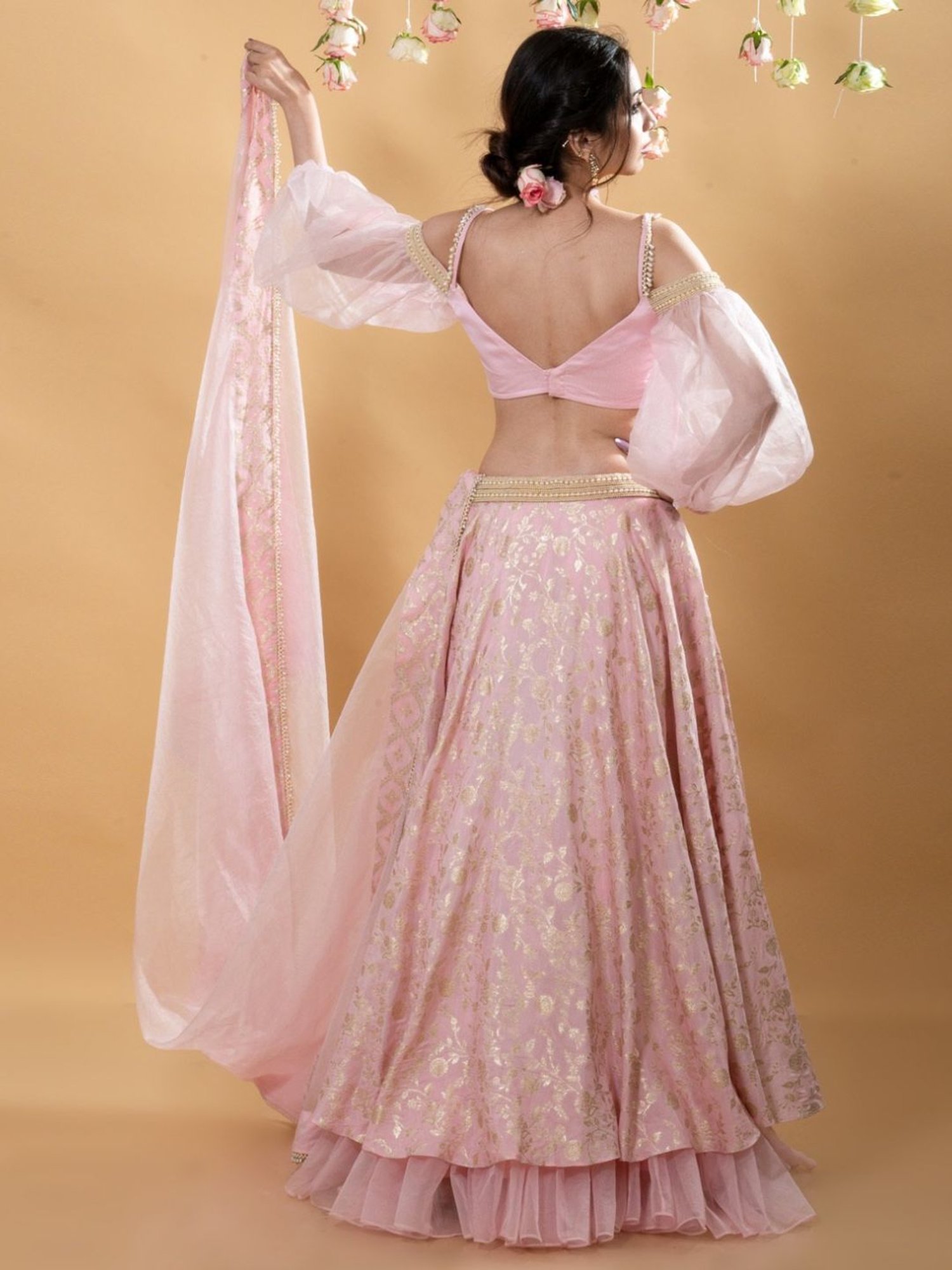 Monk and Mei Sitara Multi Tara Brocade Lehenga Set