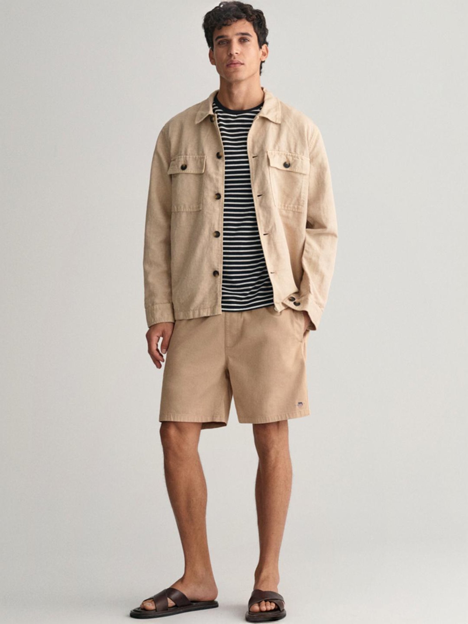 Gant Black Cotton Regular Fit Striped T-Shirt