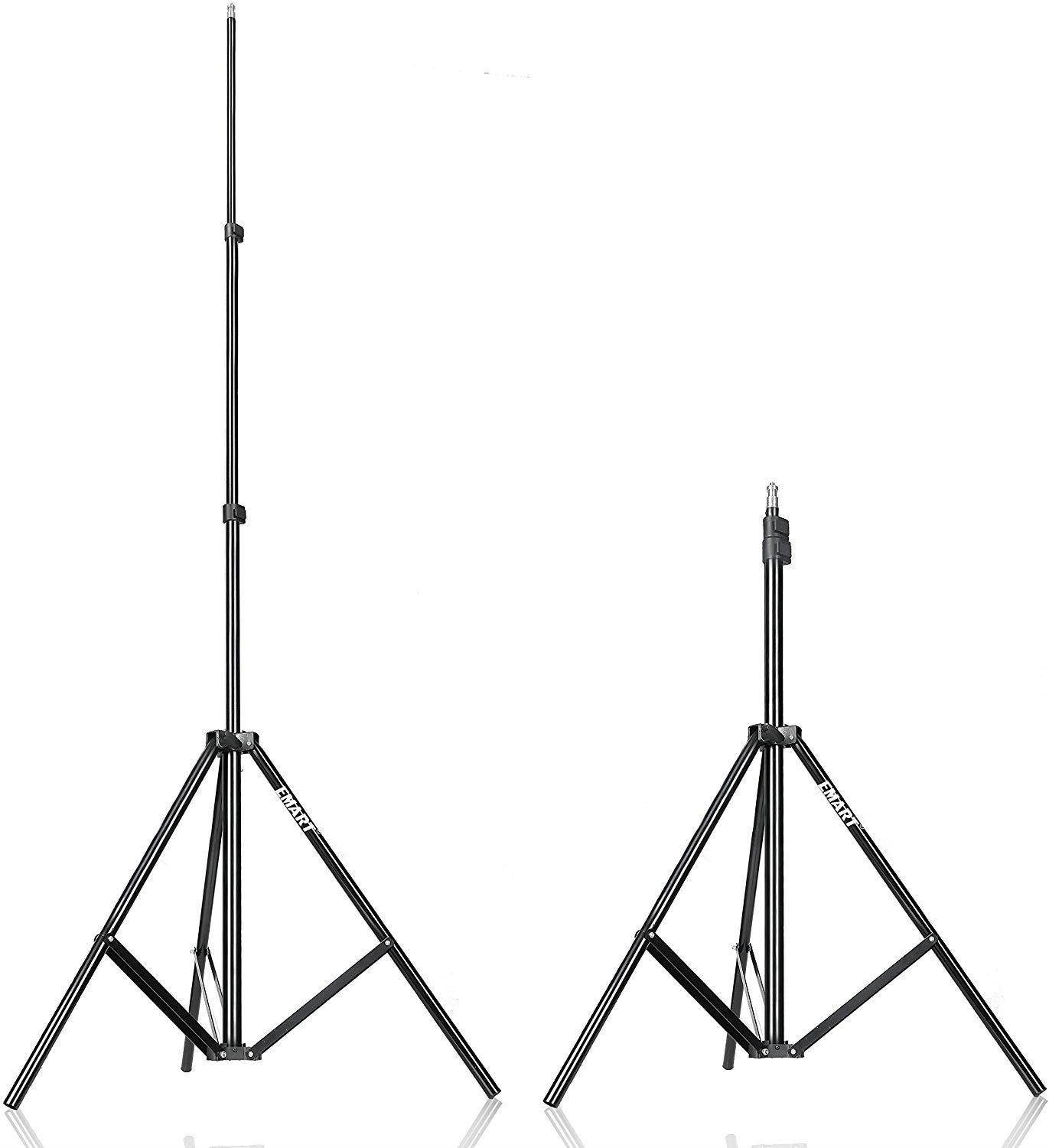 Emart 7 Feet Photography Photo Studio Tripod Light Stands for Softbox, Umbrella, Video Shooting, Reflector, Portable Carry Case Include - 2 Pack