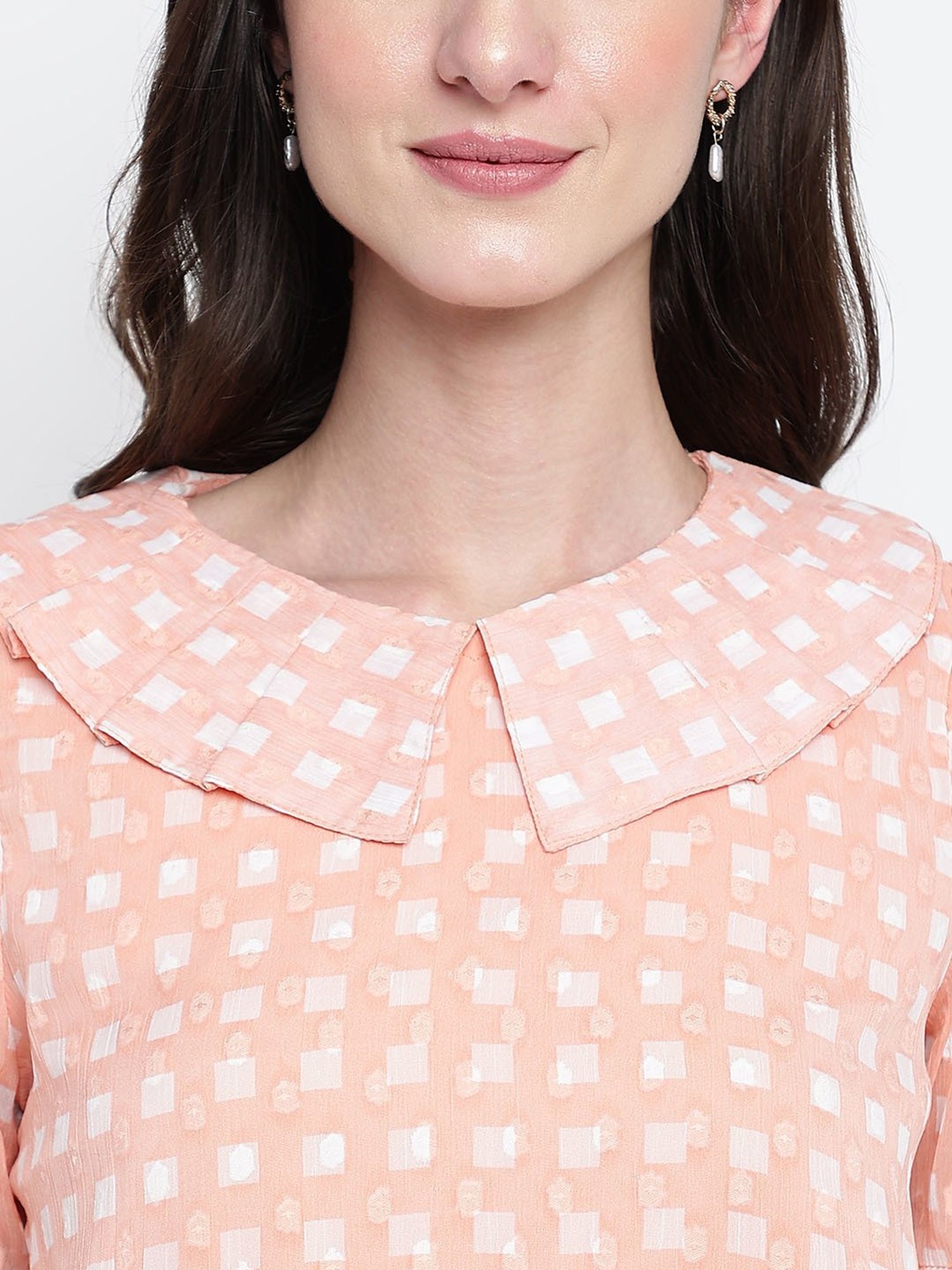 Latin Quarters Peach Printed Top