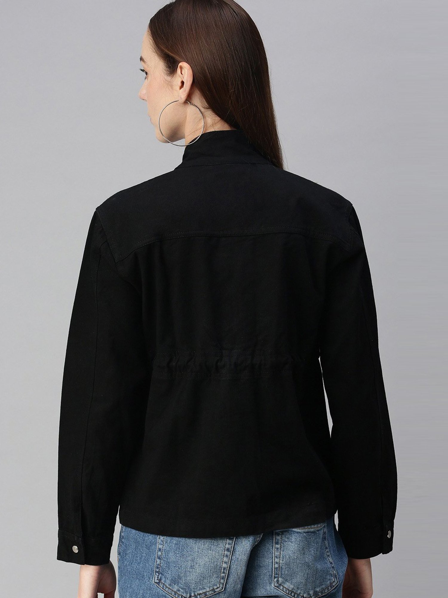 VOXATI Black Regular Fit Jacket