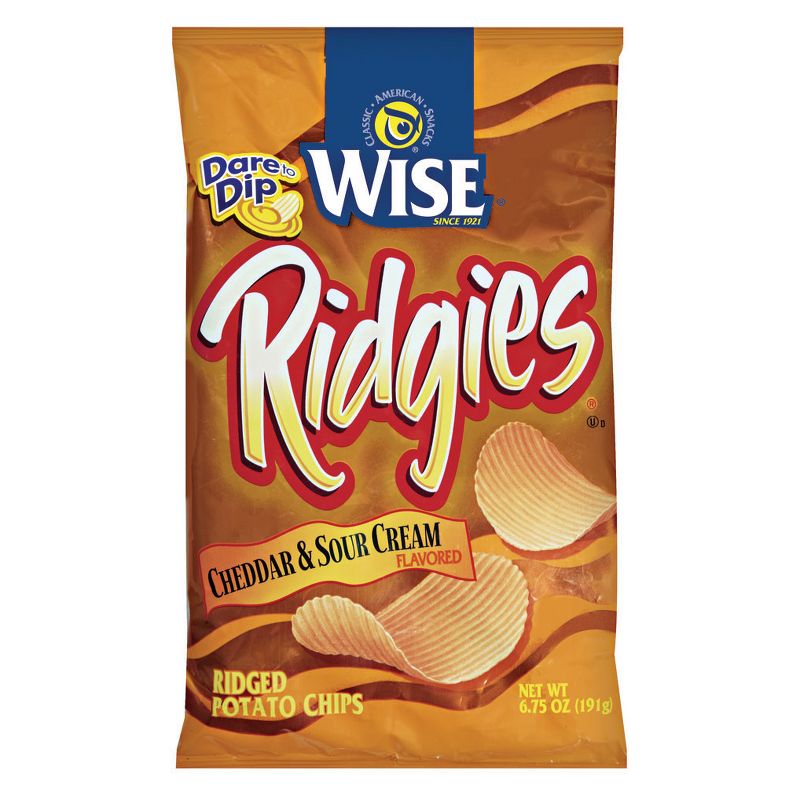 Wise Cheddar Sour Cream Ridgies 6.75oz