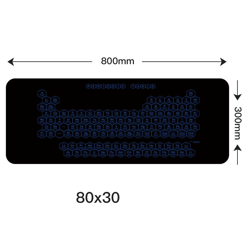 HISPETECH 80X30cm Hexagon Large Gaming Mouse Pad Locking Edge Natural Rubber Keyboard Mouse Mat Anti-slip PolygonTexture PC Keyboard Desk Pad XL