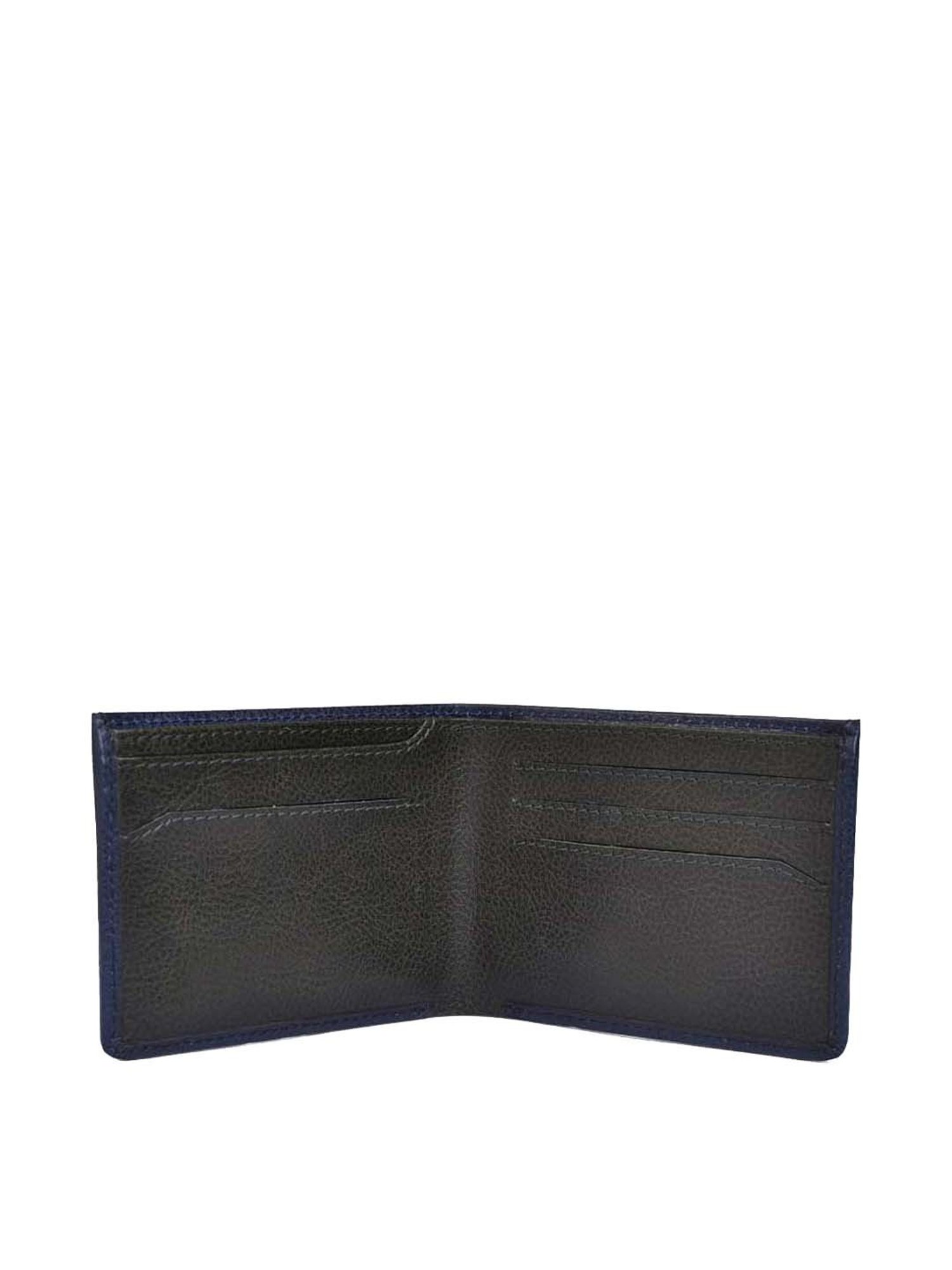 BELWABA Navy Casual Leather Bi-Fold Wallet for Men