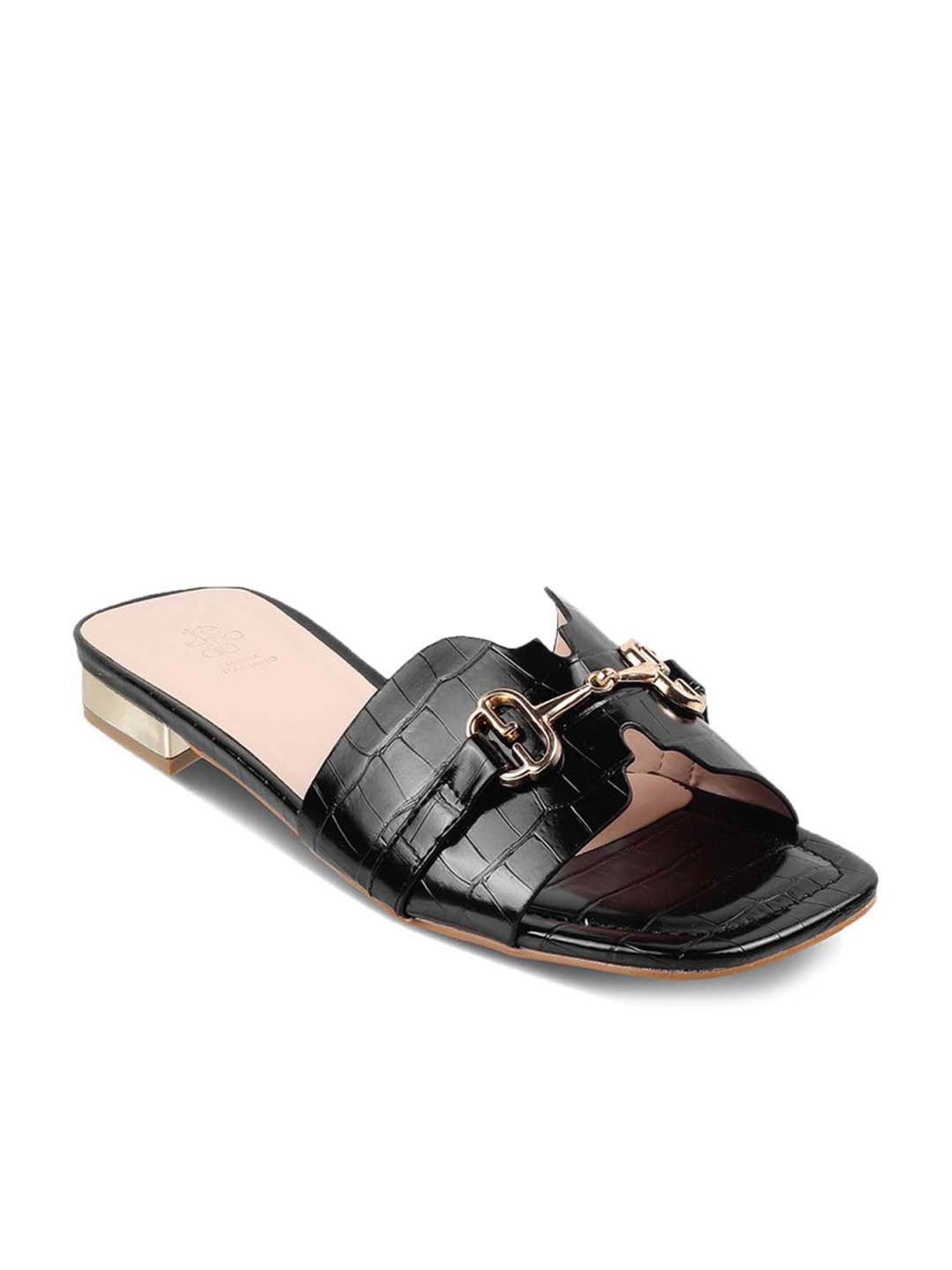 Tresmode Women's Black Casual Sandals