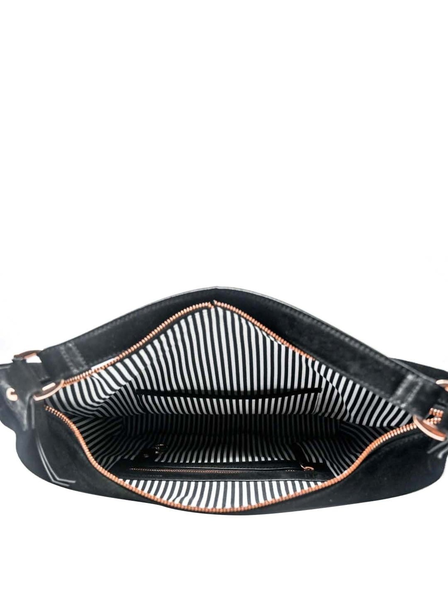 Tohl Black Solid Large Hobo Handbag