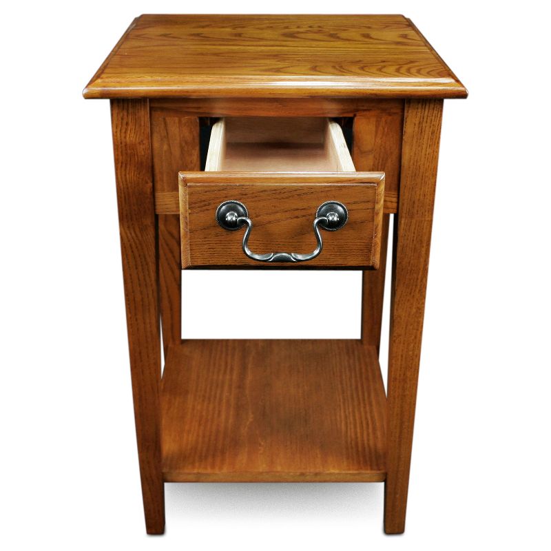 Favorite Finds Square Side Table Medium Oak Finish - Leick Home