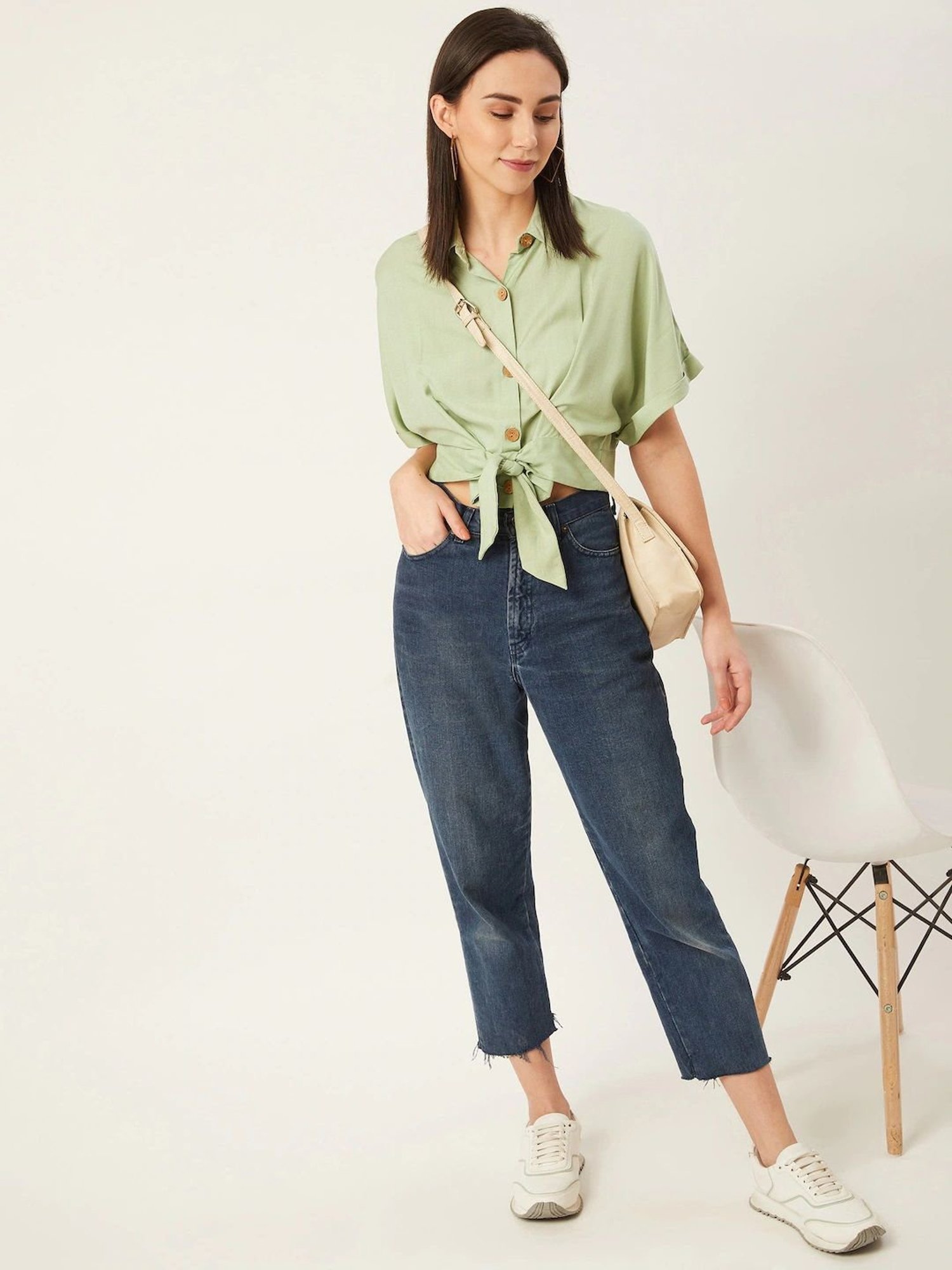 Anvi Be Yourself Olive Green Shirt