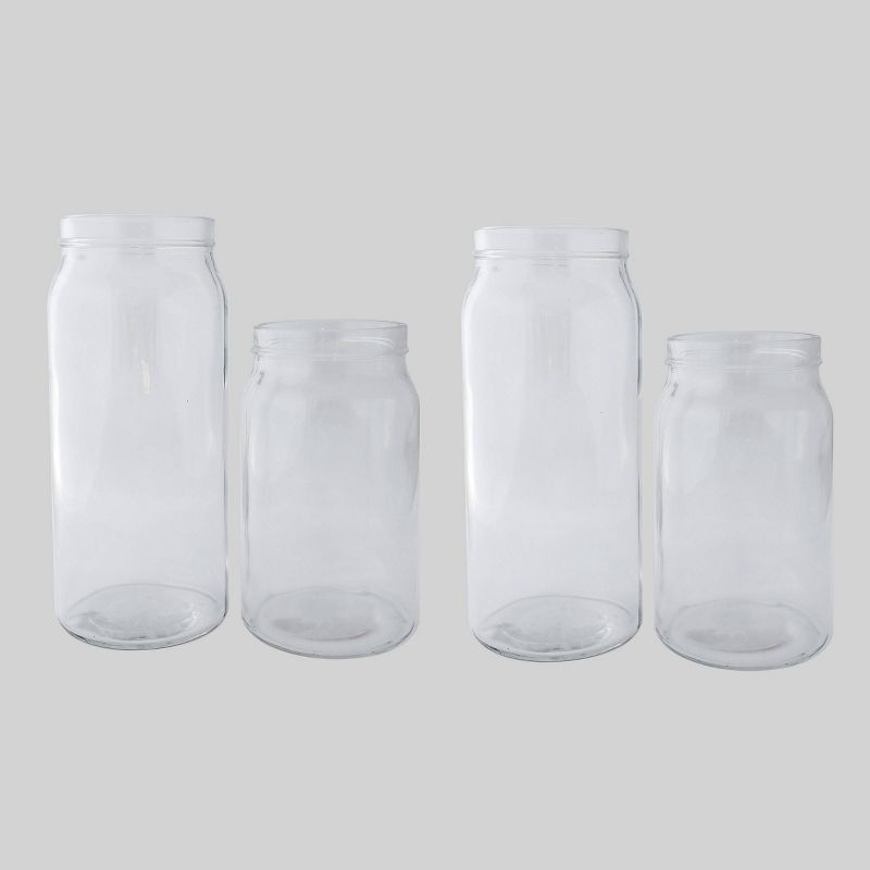 4ct Glass Vases Clear - Bullseye's Playground™