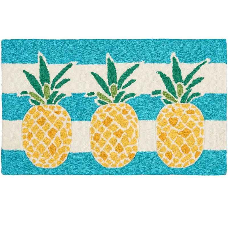 Nourison Home Trends 3661D Pineapple Indoor Mat - Multicolor 1'6"X2'6"