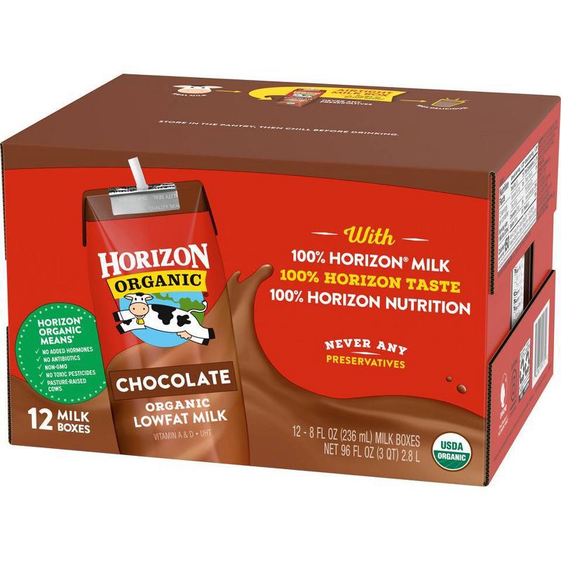 Horizon Organic Chocolate Low-fat Milk - 12ct
