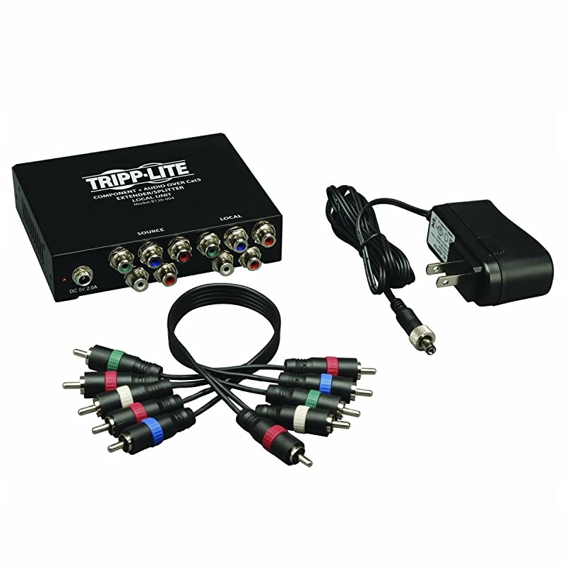 4-Port Component Video with Stereo Audio Over Cat5 / Cat6 Extender Splitter, Transmitter (B136-004)