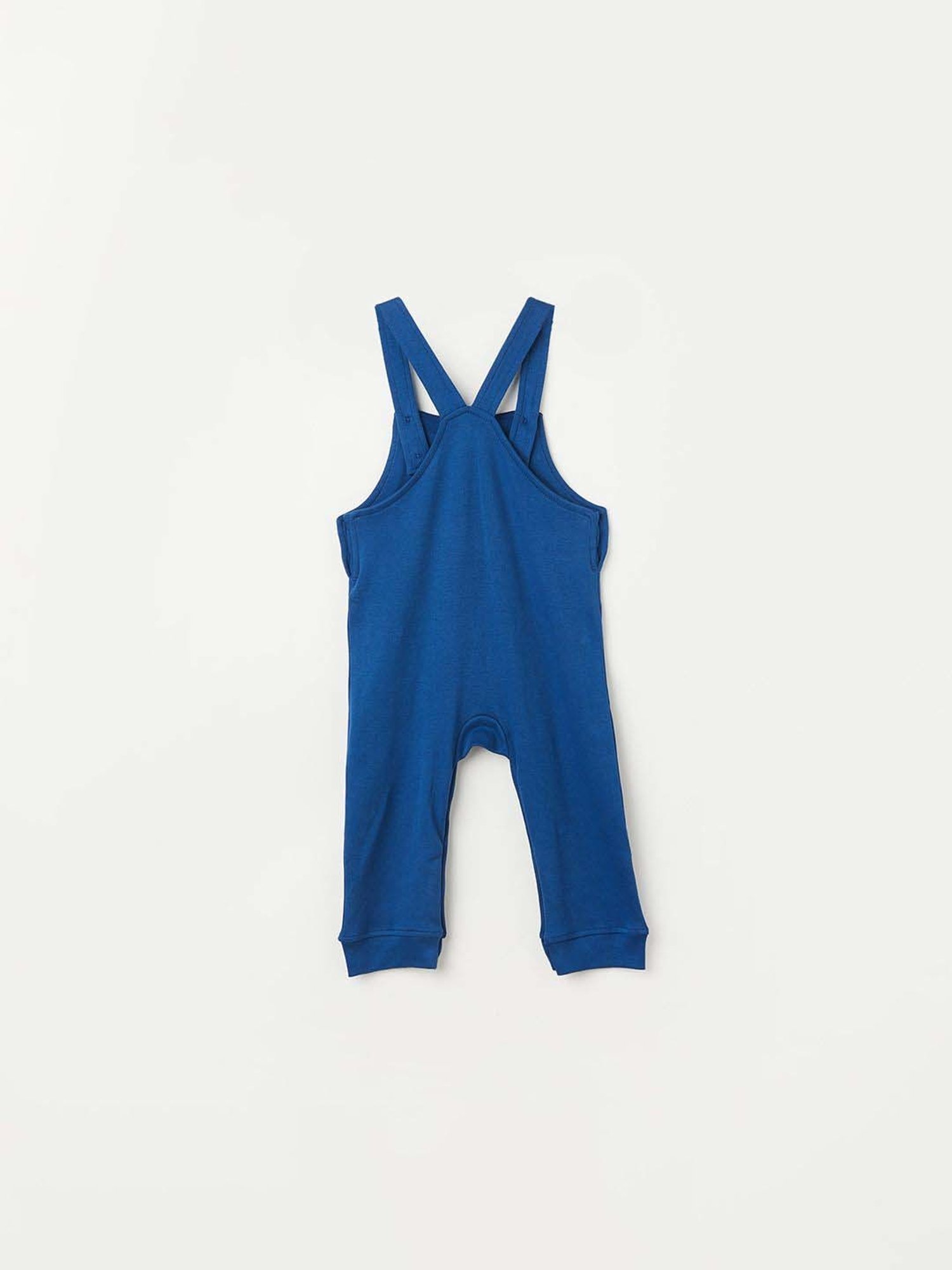 Juniors by Lifestyle Blue & White Cotton Printed Dungaree Set