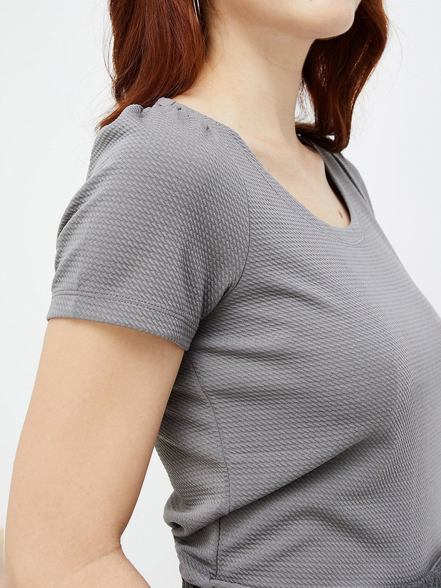 Code by Lifestyle Grey Regular Fit Top