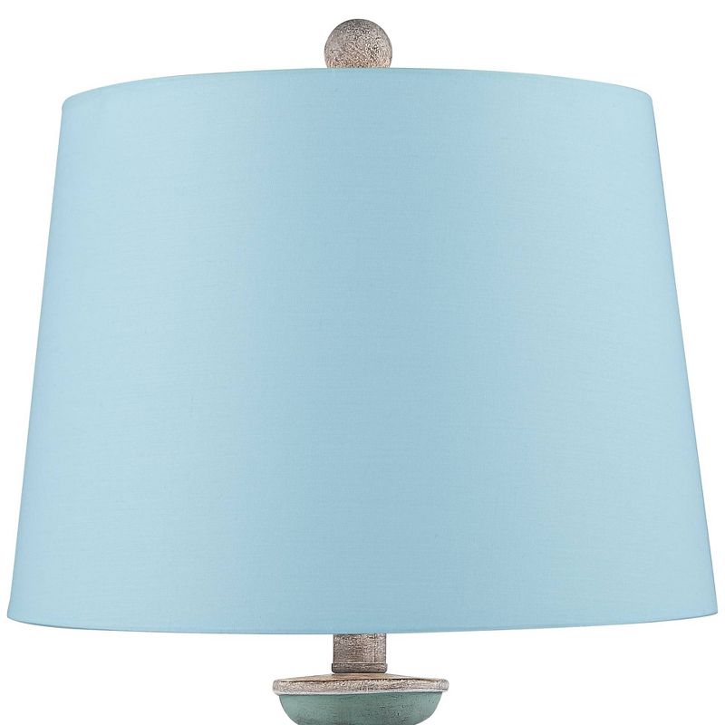 Regency Hill Patsy Blue-Gray Washed Blue Hardback Table Lamps Set of 2
