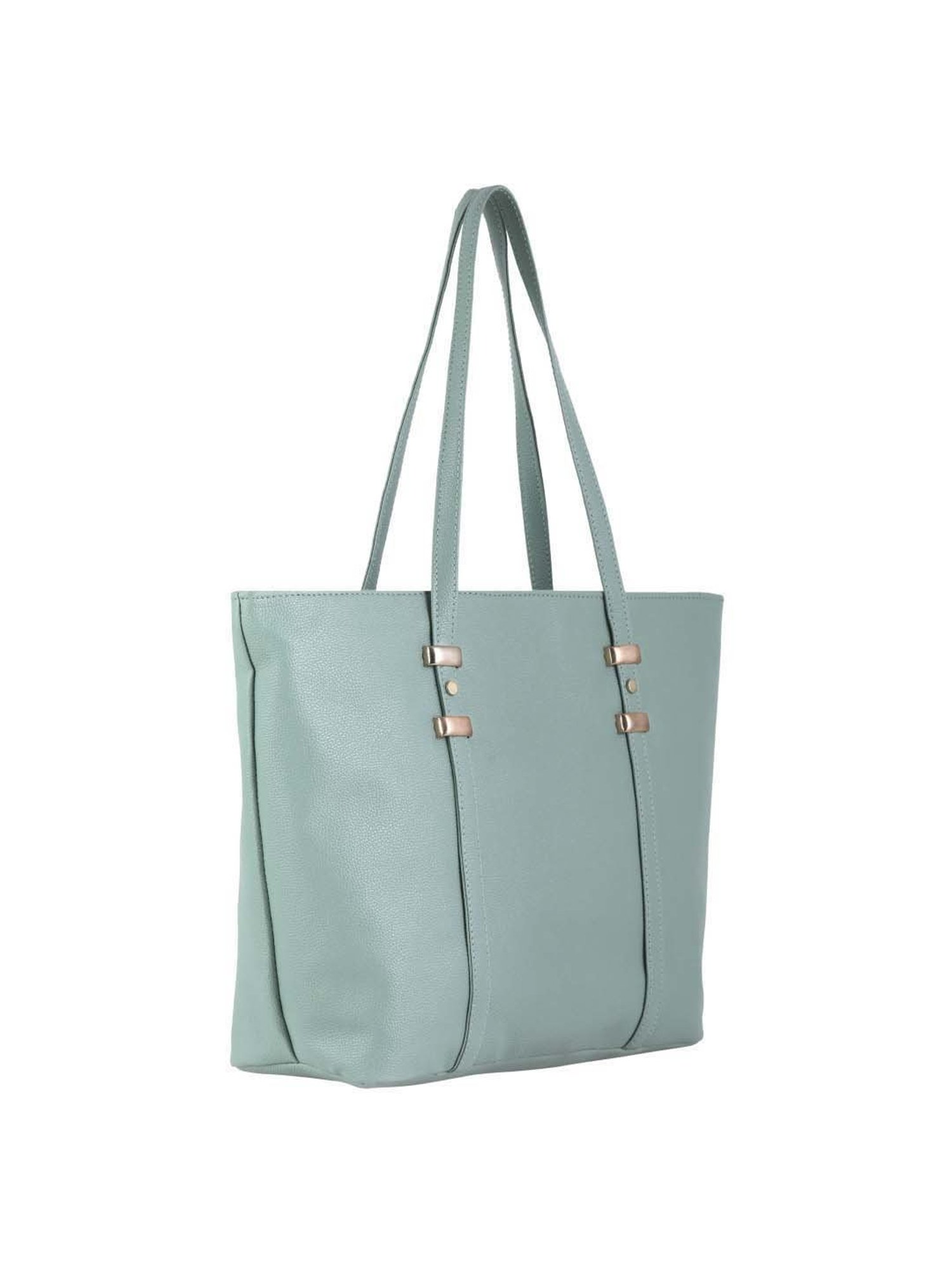 Toteteca Green Solid Medium Tote Handbag