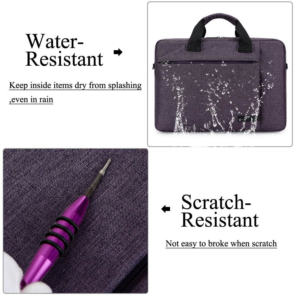 BRINCH Laptop Bag 13.3 Inch, Stylish Fabric Laptop Messenger Shoulder Bag Case Briefcase for 13 - 13.3 Inch Laptop / Notebook / MacBook / Ultrabook / Chromebook Computers (Black)