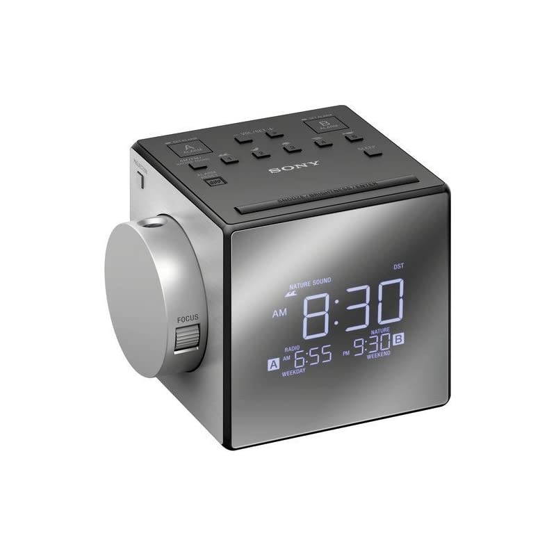 Compact AMFM Dual Alarm Clock Radio with Large LED Display Soothing Nature Sounds Time Projection USB Port Gradual Wake Alarm Adjustable Brightness Plus Built in Backup Battery